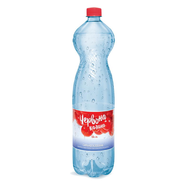 Вода мінеральна ЧЕРВОНА КАЛИНА, сильногазована, 1,5л